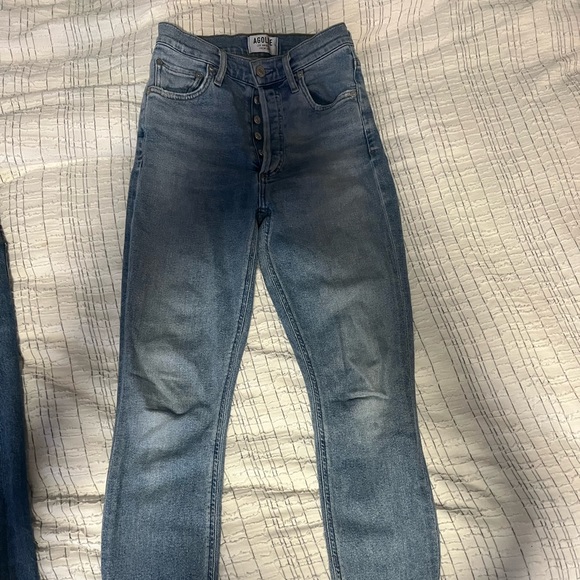AGOLDE high waisted light wash skinny jeans - Picture 3 of 3